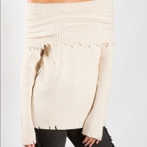 Black off shoulder sweater